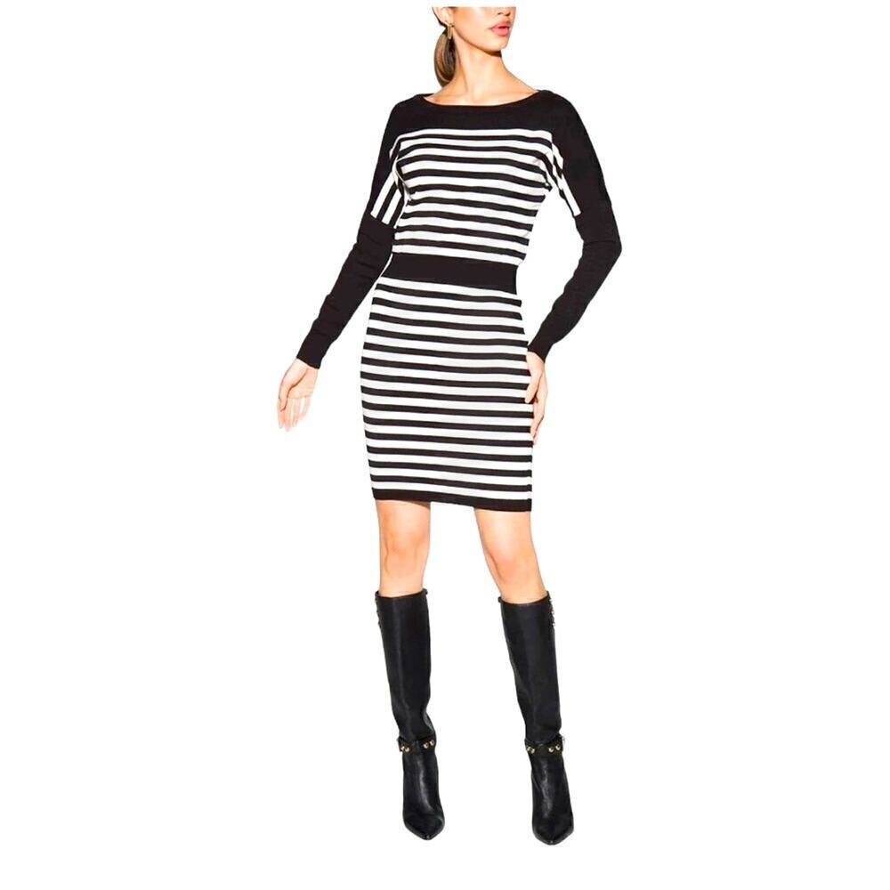 Dress White House Black Market WHBM adorable soft sweater dress black white XS
C